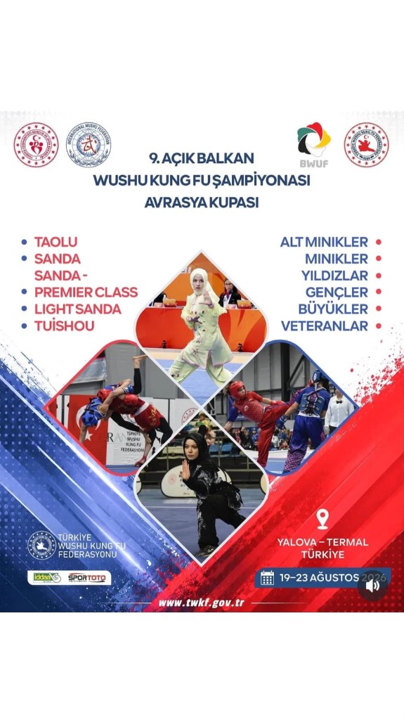 9. Açık Balkan Wushu Kung Fu Şampiyonası Avrasya Kupası 2026 afişi