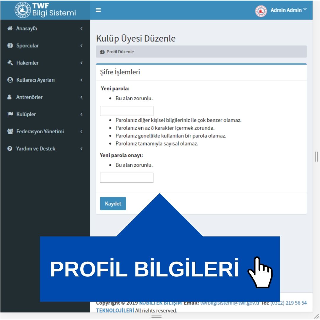 Twf Bilgi Sistemi Profil Bilgileri