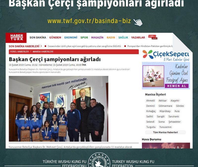Başkan Çerçi şampiyonları ağırladı