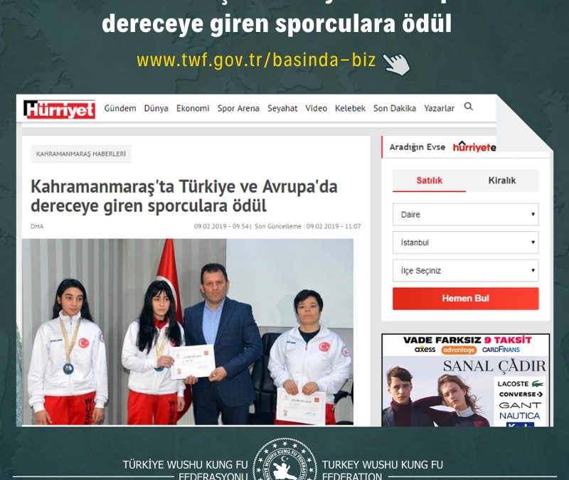 Kahramanmaraş’ta Türkiye ve Avrupa’da dereceye giren sporculara ödül
