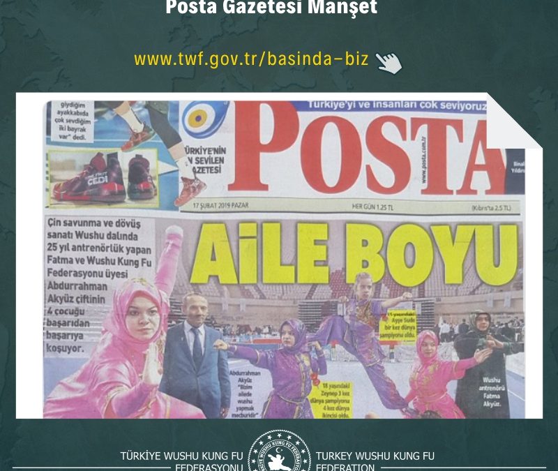 AİLE BOYU SAVUNMA” Bugün ki Posta Gazetesi Manşetindeyiz!
