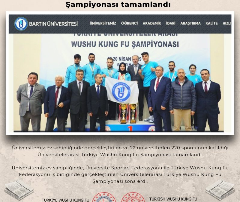 Üniversitelerarası Türkiye Wushu Kung Fu Şampiyonası tamamlandı