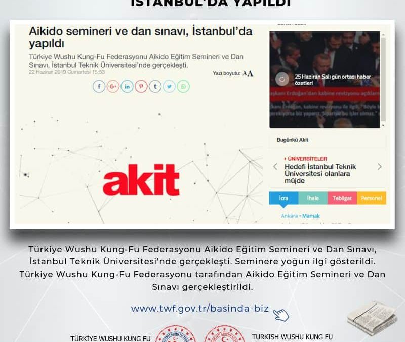 Aikido semineri ve dan sınavı, İstanbul’da yapıldı – Haziran – 2019