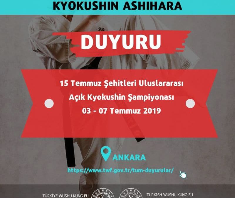 15 Temmuz Şehitleri Uluslararası Open (Açık) Kyokushin Şampiyonası Konaklama ve Ücret Detayları