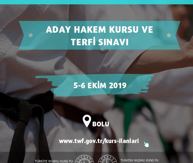 BUDOKAIDO KYOKUSHIN ASHIHARA BRANŞI ADAY HAKEM KURSU VE TERFİ SINAVI – EKİM 2019