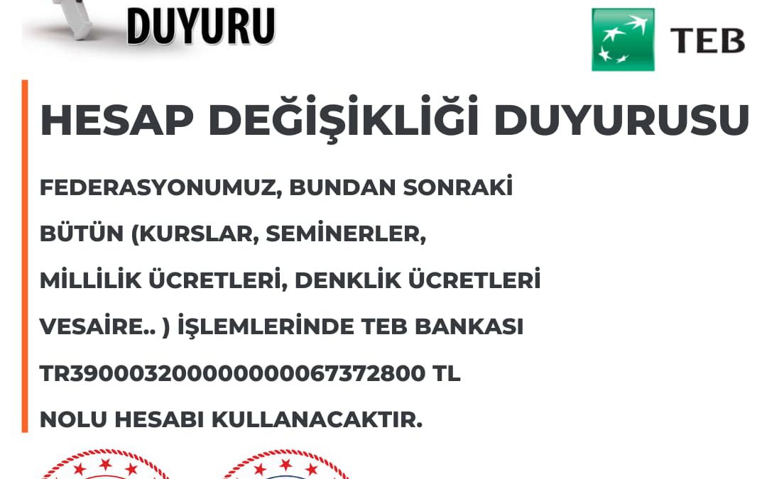 Hesap Değişikliği Duyuru