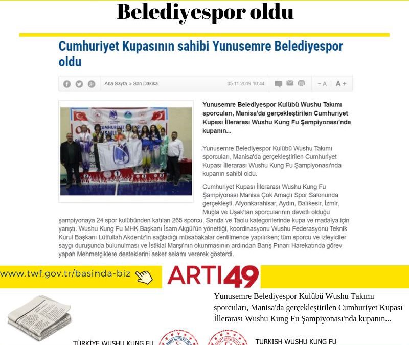 Cumhuriyet Kupasının sahibi Yunusemre Belediyespor oldu