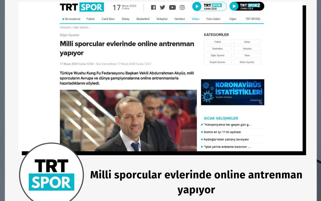 Milli sporcular evlerinde online antrenman yapıyor