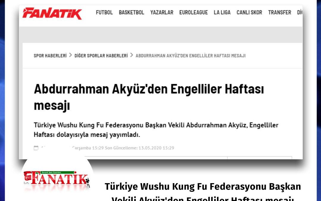 Fanatik Gazetesi: Abdurrahman Akyüz’den Engelliler Haftası mesajı