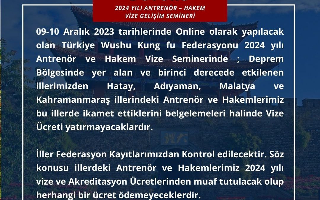 Vize Hakkında Önemli Duyuru