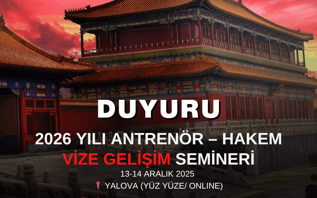 2026 YILI ANTRENÖR – HAKEM VİZE GELİŞİM SEMİNERİ / 13-14 ARALIK 2025 / YALOVA